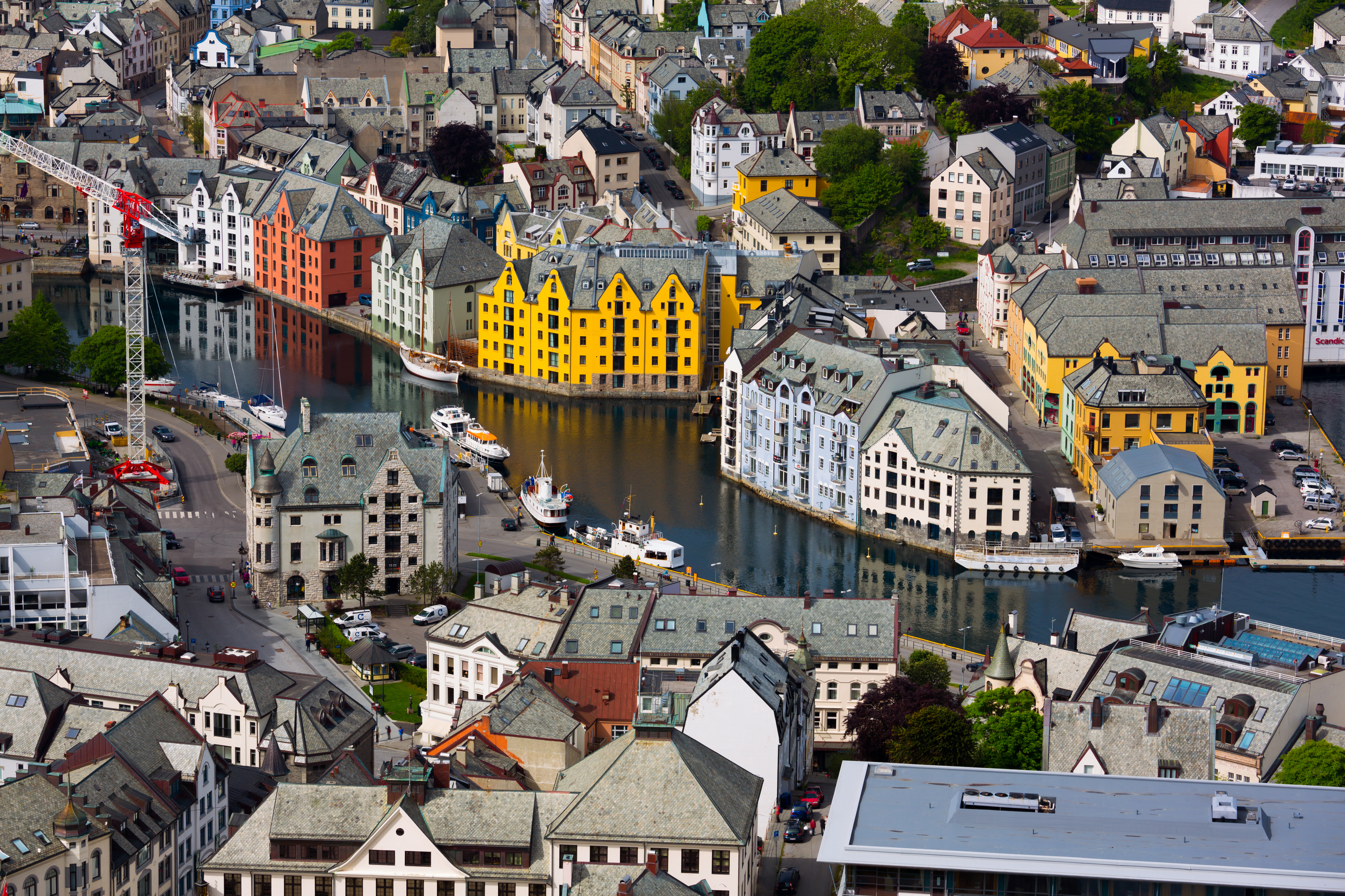 Edificios Art Nouveau en el centro de Ålesund