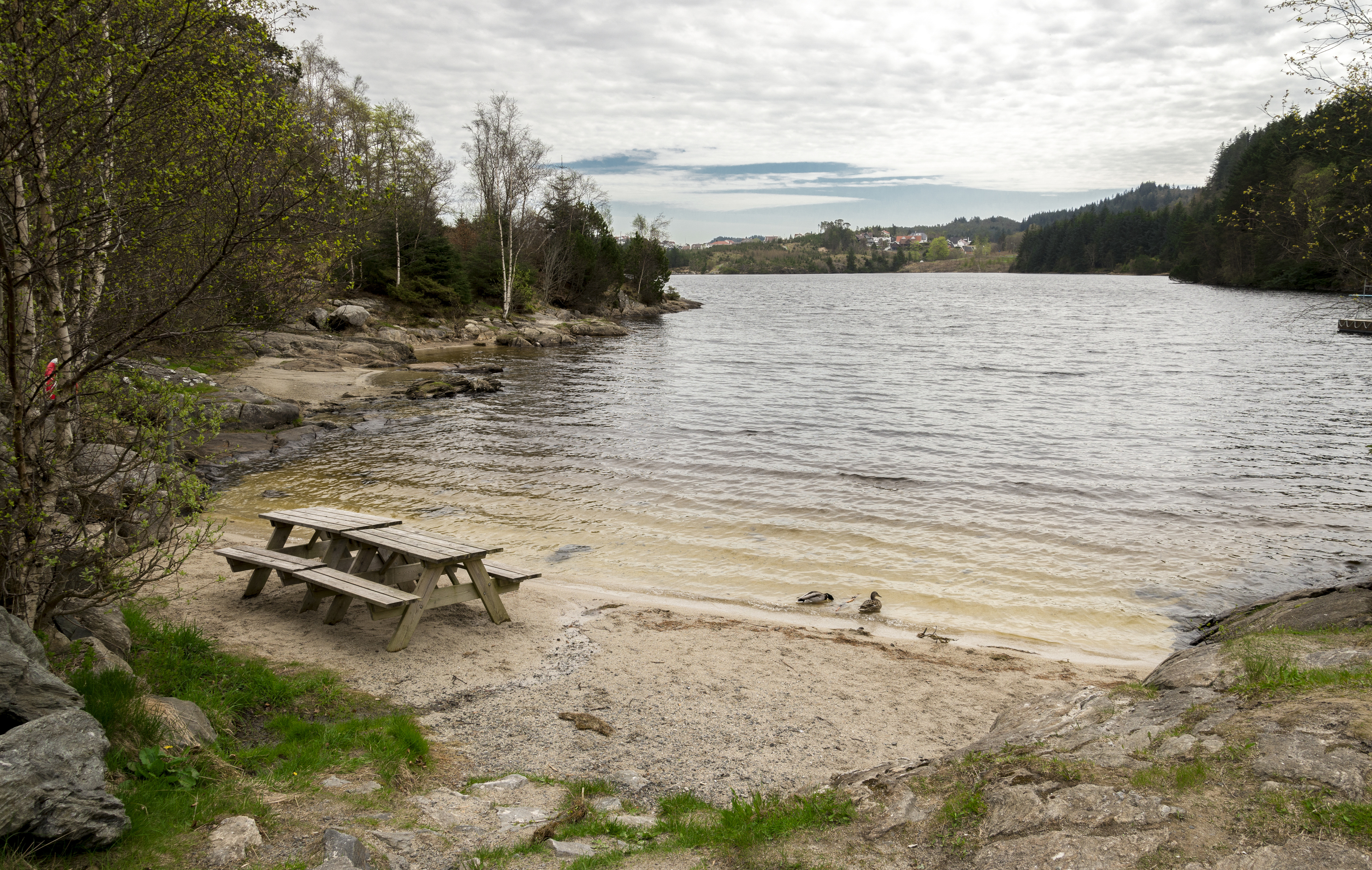 El hermoso parque natural de Djupadalen con su lago y bosques circundantes