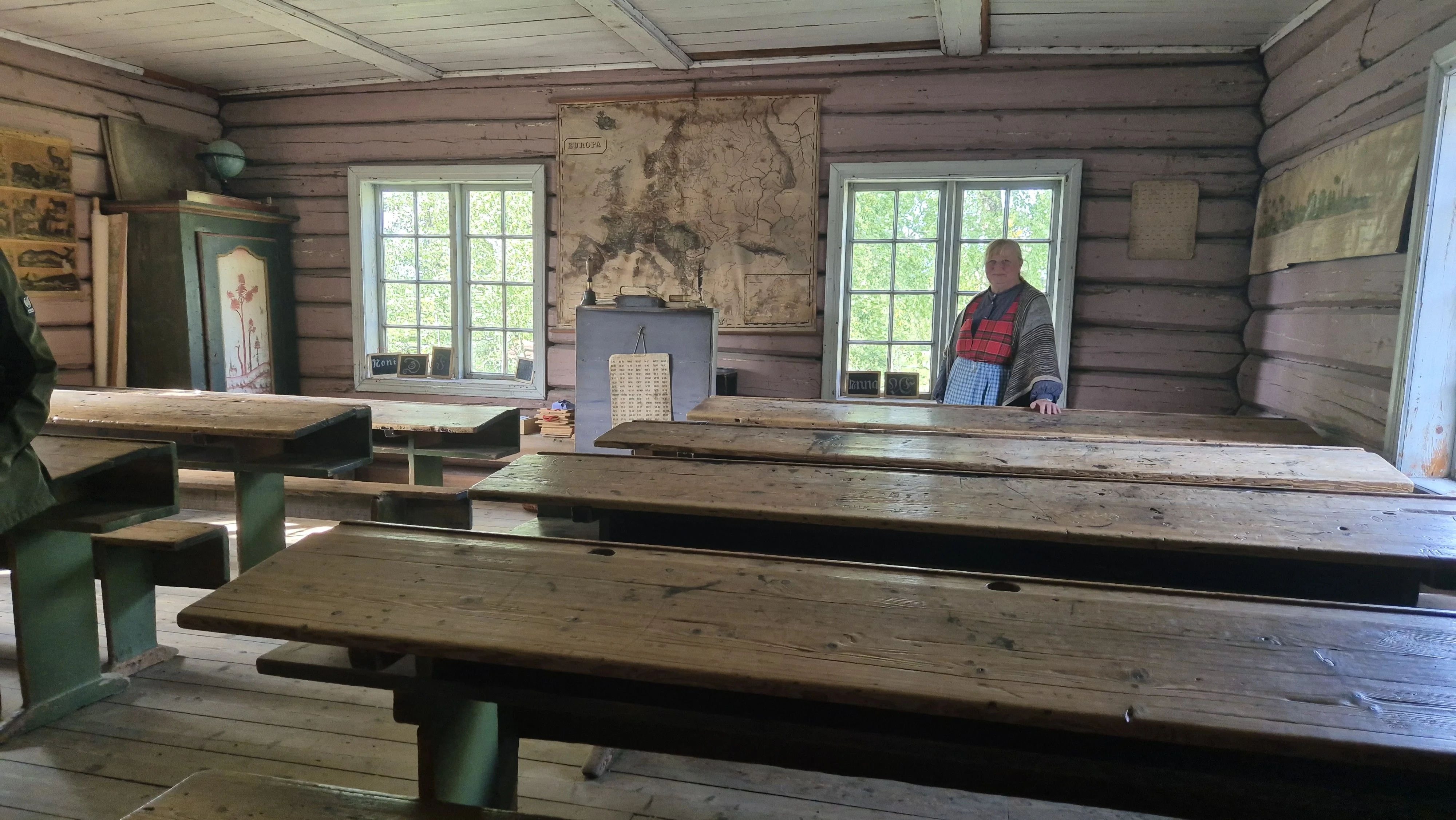 Aula tradicional en el Museo al aire libre Maihaugen de Lillehammer