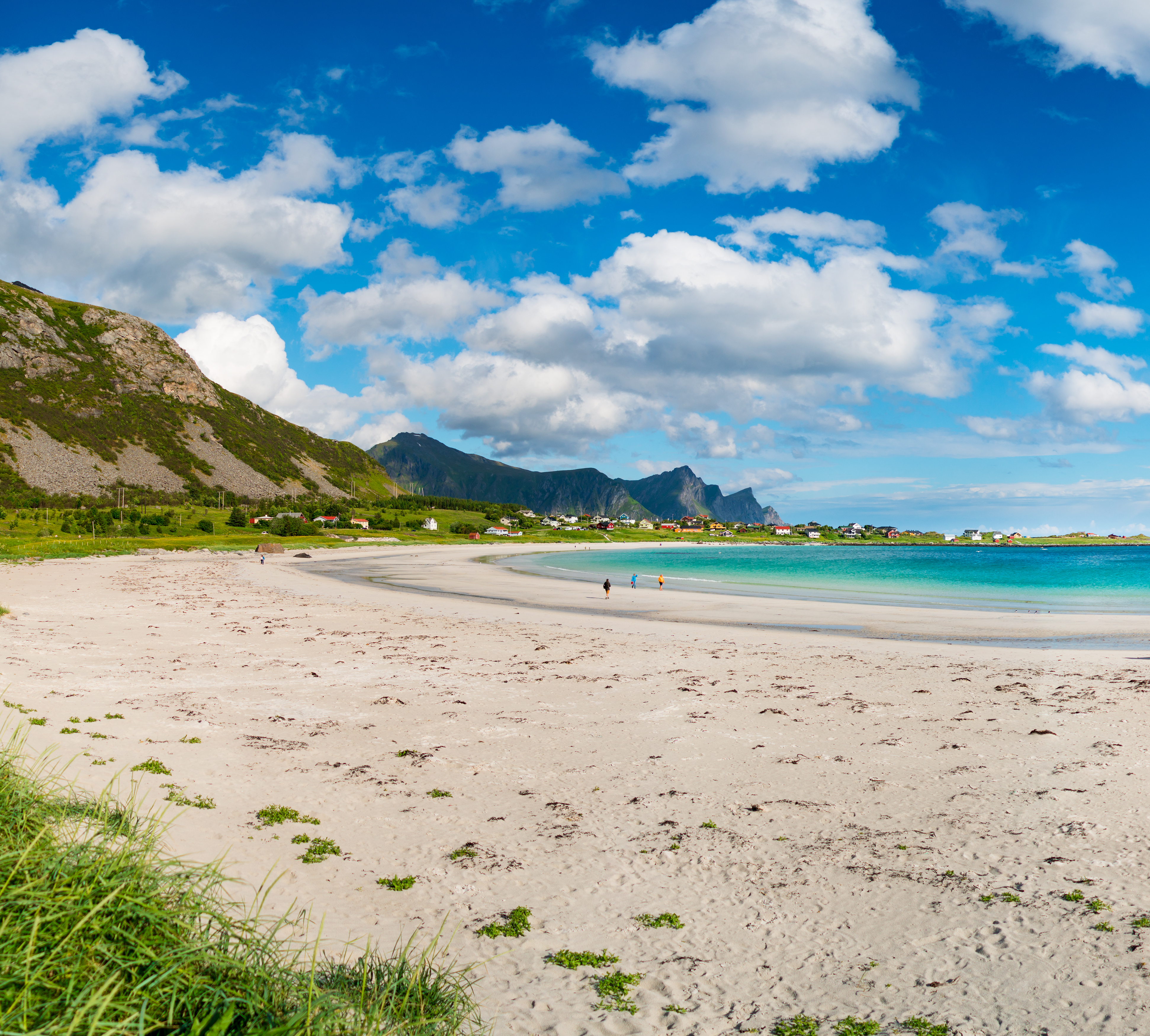 Playa ártica de Haukland en Lofoten